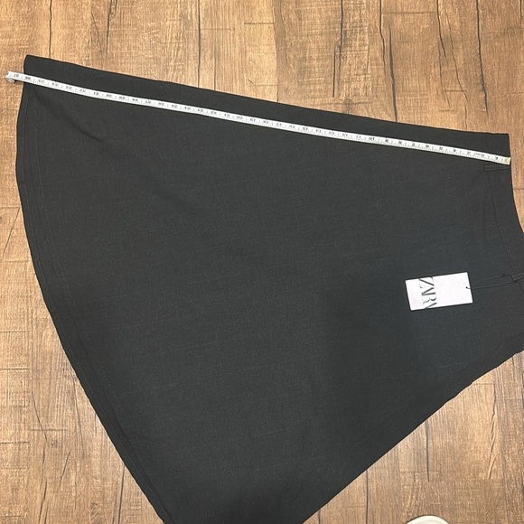Zara Black Side High Low Midi Skirt Size M NEW - Picture 8 of 14